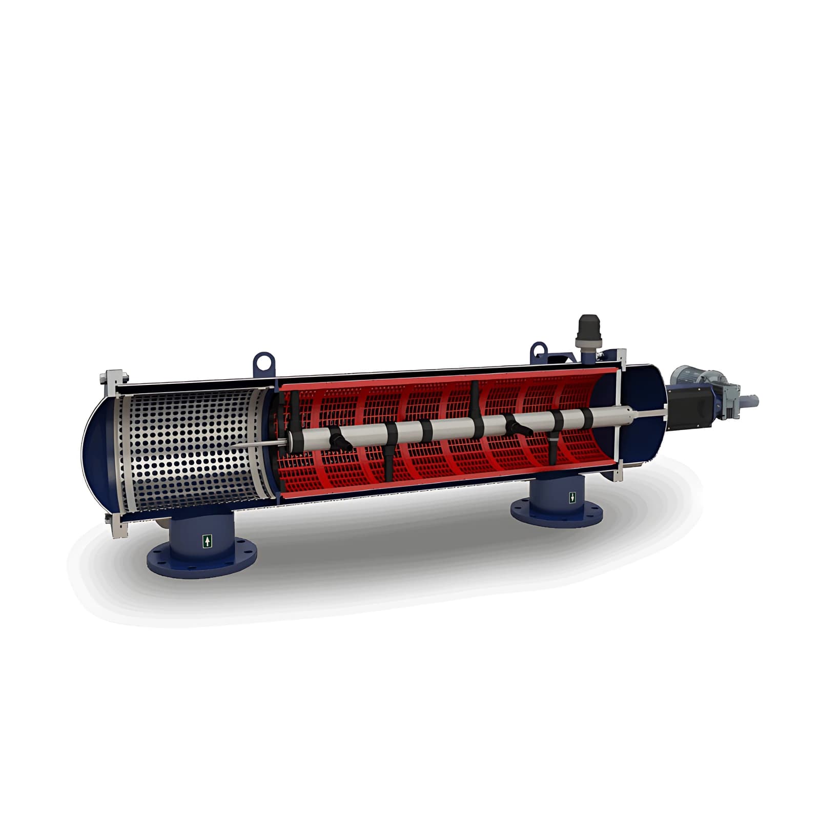 Cutaway of an AZUD LUXON MFE horizontal filter