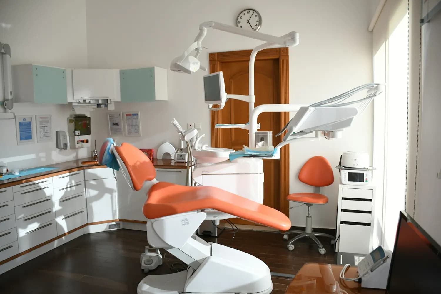 Dental surgery with a dental chair