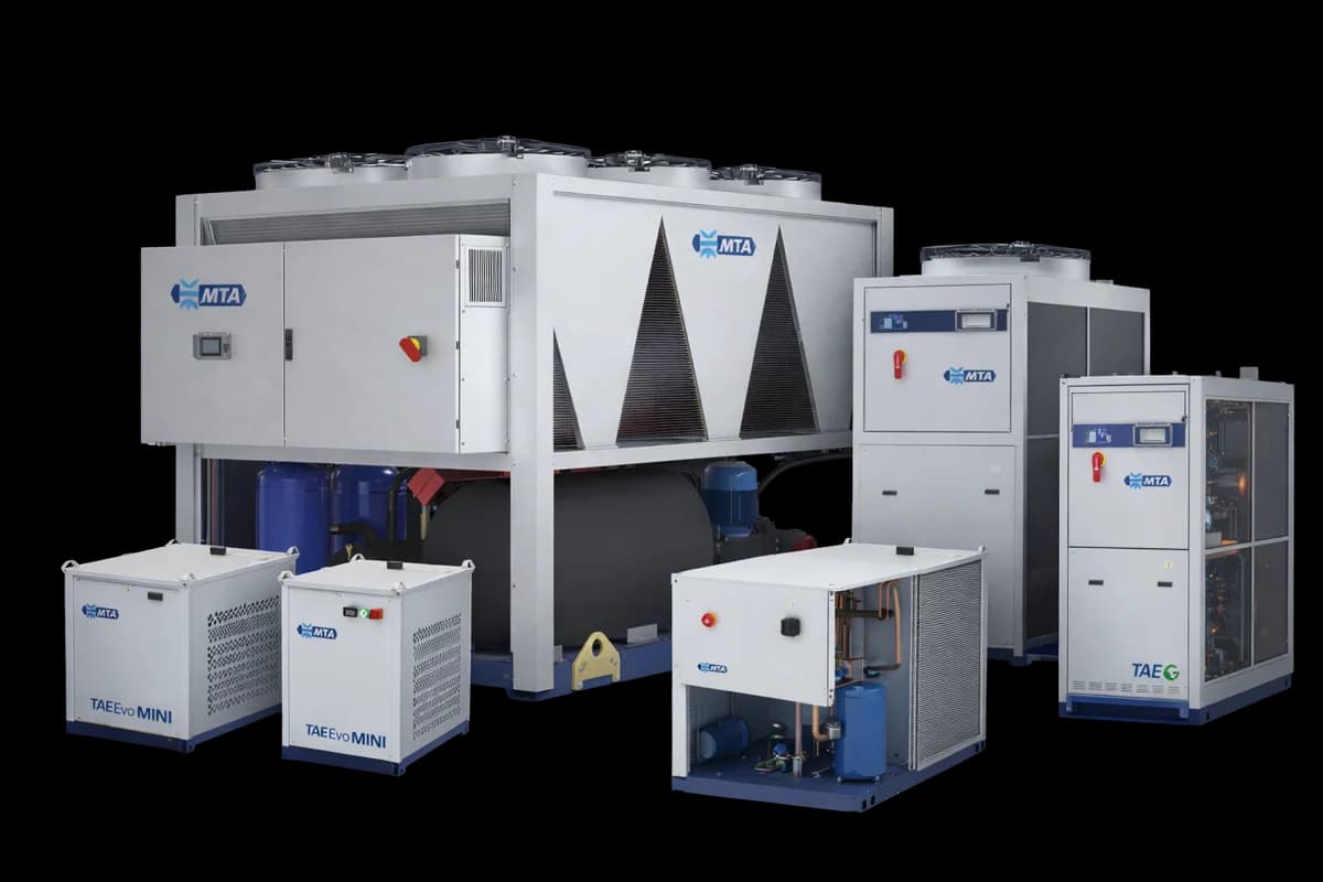 MTA process chillers – TAEevo Tech MINI, TAE G and a large air-cooled chiller