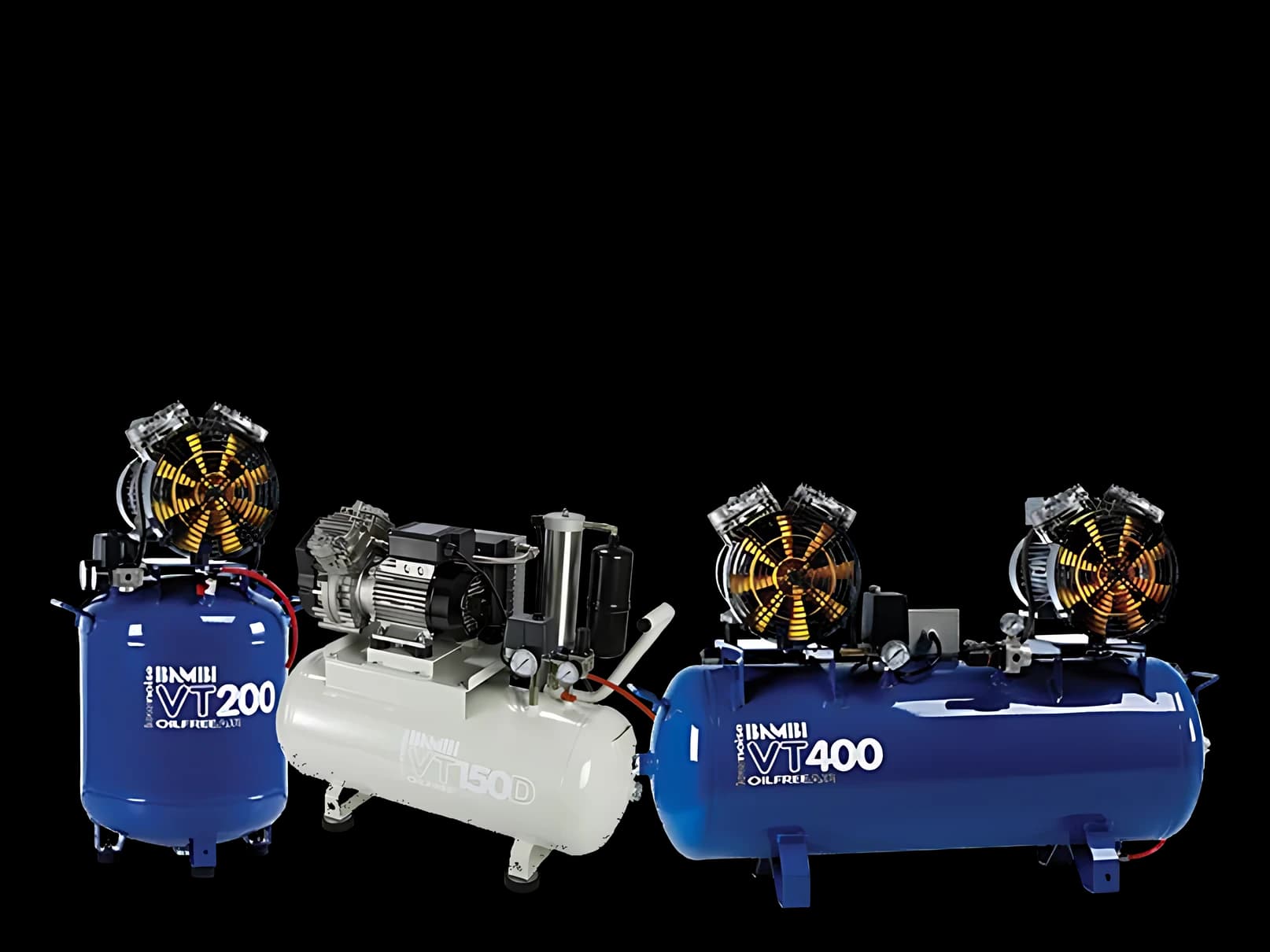 Bambi VT oil-free compressors with receivers