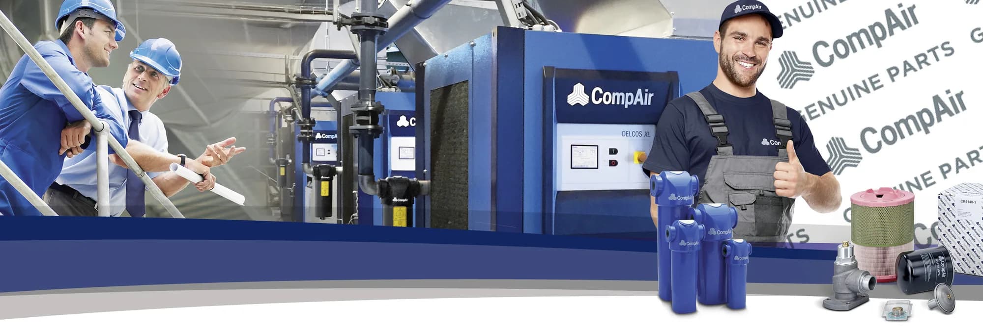Genuine CompAir spare parts – filters, oil separators and airend